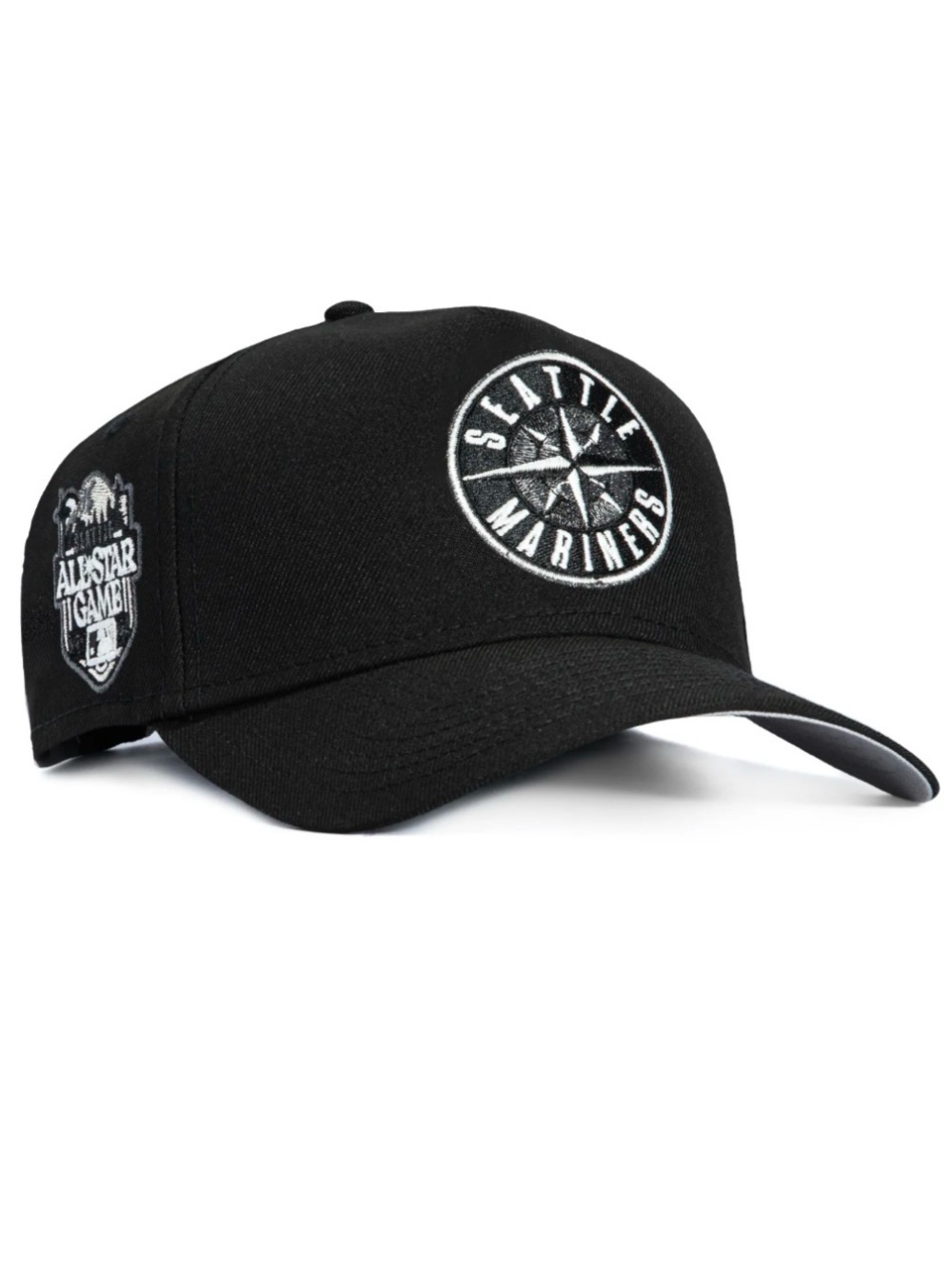 New Era (NWOT) Seattle Mariners Black Baseball Cap with White Patch